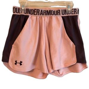 Women’s Under Armour shorts, brown and pink, XS